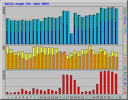 Daily usage for June 2024