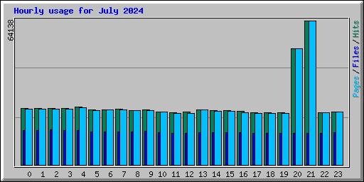 Hourly usage for July 2024