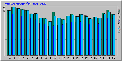 Hourly usage for May 2025