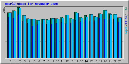 Hourly usage for November 2025