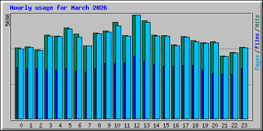 Hourly usage for March 2026