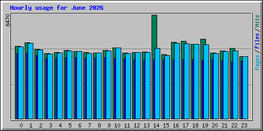 Hourly usage for June 2026