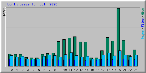 Hourly usage for July 2026